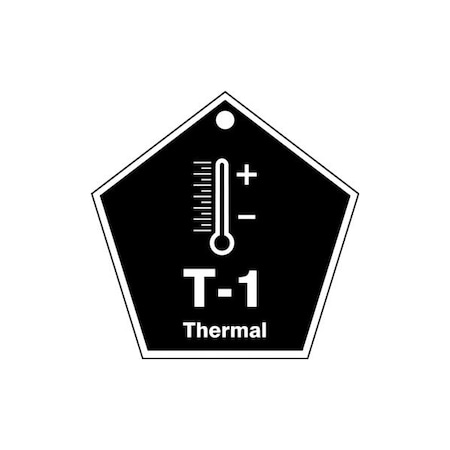 Accuform Energy Source ID Tag, T-1 THERMAL, 2.5in x 2.5in, Plastic, 5PK TDK801VPM